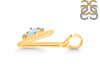 Moonstone & White Topaz Alphabet V Pendant RBM-RDA-22.