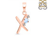 Moonstone & White Topaz Alphabet X Pendant RBM-RDA-24.