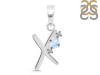 Moonstone & White Topaz Alphabet X Pendant RBM-RDA-24.