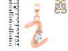 Moonstone & White Topaz Alphabet Z Pendant RBM-RDA-26.