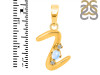 Moonstone & White Topaz Alphabet Z Pendant RBM-RDA-26.
