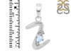 Moonstone & White Topaz Alphabet Z Pendant RBM-RDA-26.