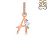 Moonstone & White Topaz Alphabet A Pendant RBM-RDA-27.