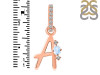 Moonstone & White Topaz Alphabet A Pendant RBM-RDA-27.
