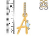 Moonstone & White Topaz Alphabet A Pendant RBM-RDA-27.
