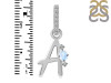 Moonstone & White Topaz Alphabet A Pendant RBM-RDA-27.