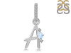Moonstone & White Topaz Alphabet A Pendant RBM-RDA-27.
