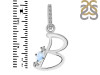 Moonstone & White Topaz Alphabet B Pendant RBM-RDA-28.