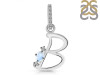 Moonstone & White Topaz Alphabet B Pendant RBM-RDA-28.