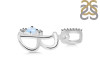 Moonstone & White Topaz Alphabet B Pendant RBM-RDA-28.