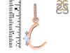 Moonstone & White Topaz Alphabet C Pendant RBM-RDA-29.