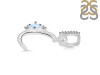 Moonstone & White Topaz Alphabet C Pendant RBM-RDA-29.