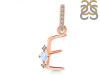 Moonstone & White Topaz Alphabet E Pendant RBM-RDA-31.