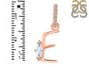 Moonstone & White Topaz Alphabet E Pendant RBM-RDA-31.