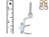 Moonstone & White Topaz Alphabet E Pendant RBM-RDA-31.