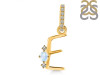 Moonstone & White Topaz Alphabet E Pendant RBM-RDA-31.
