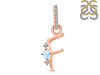 Moonstone & White Topaz Alphabet F Pendant RBM-RDA-32.