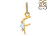 Moonstone & White Topaz Alphabet F Pendant RBM-RDA-32.