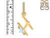 Moonstone & White Topaz Alphabet H Pendant RBM-RDA-34.