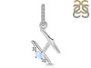 Moonstone & White Topaz Alphabet H Pendant RBM-RDA-34.