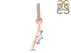 Moonstone & White Topaz Alphabet I Pendant RBM-RDA-35.
