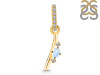 Moonstone & White Topaz Alphabet I Pendant RBM-RDA-35.