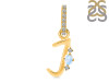 Moonstone & White Topaz Alphabet J Pendant RBM-RDA-36.