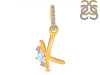 Moonstone & White Topaz Alphabet K Pendant RBM-RDA-37.