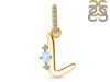 Moonstone & White Topaz Alphabet L Pendant RBM-RDA-38.