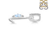Moonstone & White Topaz Alphabet L Pendant RBM-RDA-38.