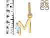 Moonstone & White Topaz Alphabet M Pendant RBM-RDA-39.