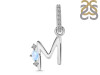 Moonstone & White Topaz Alphabet M Pendant RBM-RDA-39.