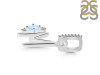 Moonstone & White Topaz Alphabet M Pendant RBM-RDA-39.