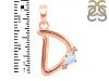 Moonstone & White Topaz Alphabet D Pendant RBM-RDA-4.