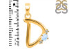 Moonstone & White Topaz Alphabet D Pendant RBM-RDA-4.