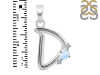 Moonstone & White Topaz Alphabet D Pendant RBM-RDA-4.