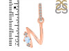 Moonstone & White Topaz Alphabet N Pendant RBM-RDA-40.