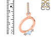 Moonstone & White Topaz Alphabet O Pendant RBM-RDA-41.