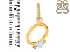 Moonstone & White Topaz Alphabet O Pendant RBM-RDA-41.