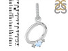 Moonstone & White Topaz Alphabet O Pendant RBM-RDA-41.