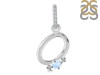 Moonstone & White Topaz Alphabet O Pendant RBM-RDA-41.