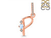 Moonstone & White Topaz Alphabet P Pendant RBM-RDA-42.