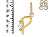 Moonstone & White Topaz Alphabet P Pendant RBM-RDA-42.