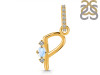 Moonstone & White Topaz Alphabet P Pendant RBM-RDA-42.