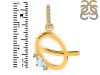 Moonstone & White Topaz Alphabet Q Pendant RBM-RDA-43.