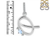 Moonstone & White Topaz Alphabet Q Pendant RBM-RDA-43.