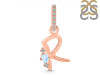 Moonstone & White Topaz Alphabet R Pendant RBM-RDA-44.