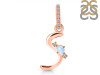 Moonstone & White Topaz Alphabet S Pendant RBM-RDA-45.