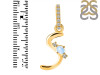 Moonstone & White Topaz Alphabet S Pendant RBM-RDA-45.