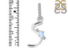 Moonstone & White Topaz Alphabet S Pendant RBM-RDA-45.
